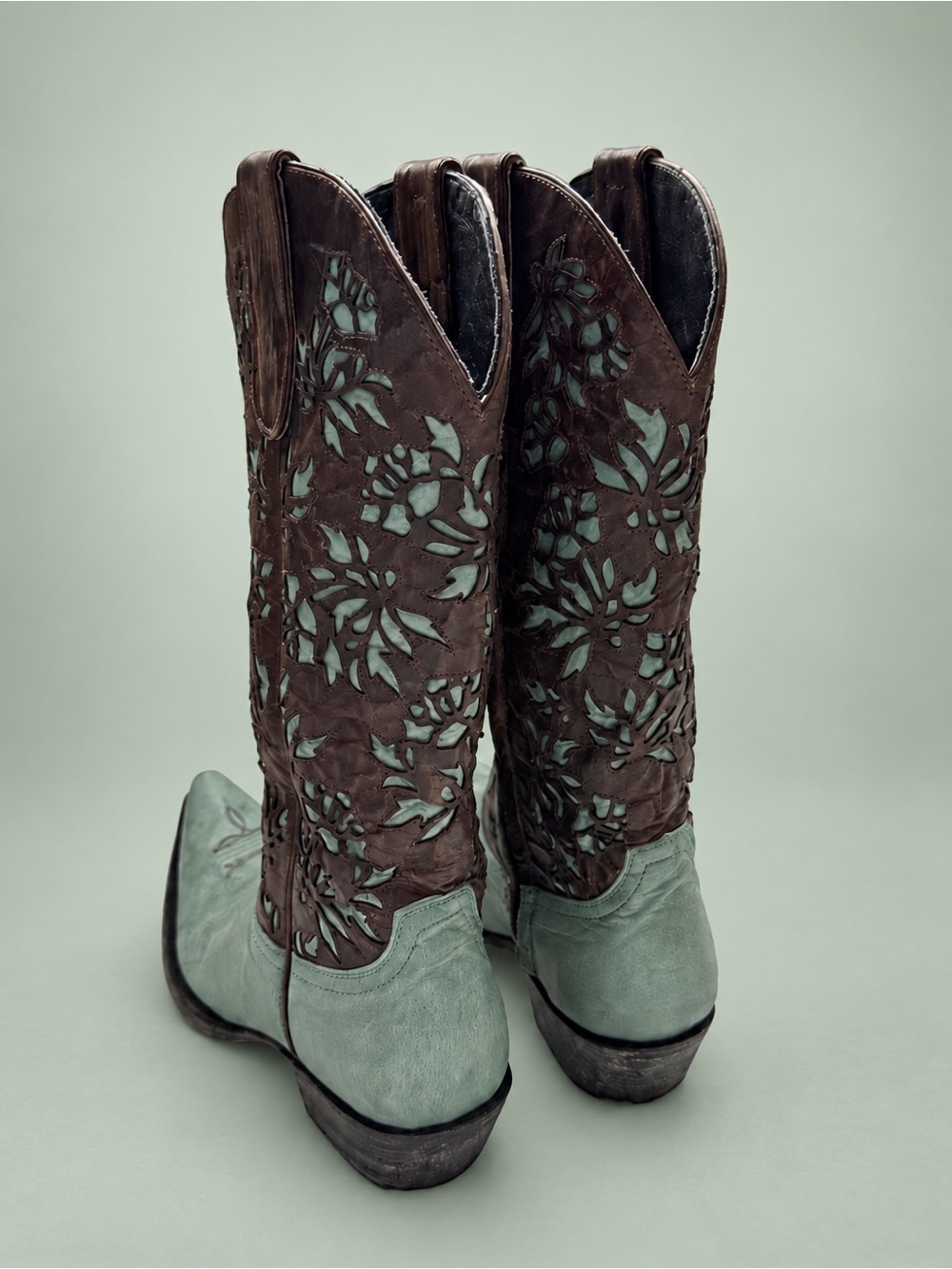 Rare Old Gringo Turquoise Floral Cutout Boots Size 7.5 BNWT Sold Out